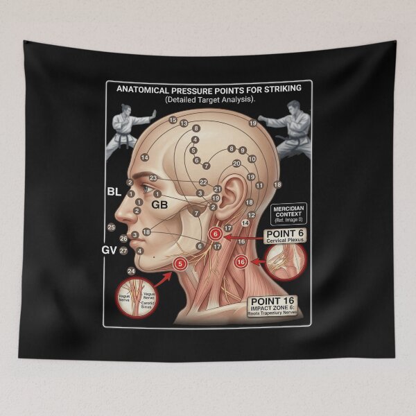 Item preview, Anatomical Striking Pressure Points Martial Arts designed and sold by Flirt-Teez.