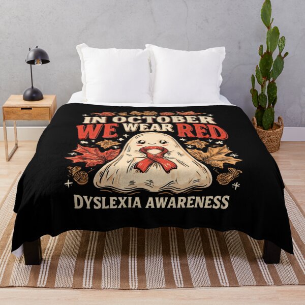 Item preview, In October We Wear Red - Dyslexia Awareness Halloween Design designed and sold by DyzioSupply.