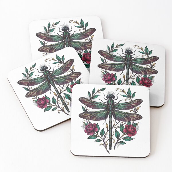 Item preview, Sacred Garden Dragonfly Tattoo designed and sold by Etch-art.