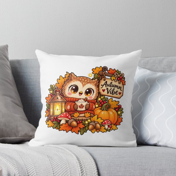 Item preview, Cute Cozy Autumn Vibe Owl Drinking Coffee Illustration designed and sold by ArtsAmaze.