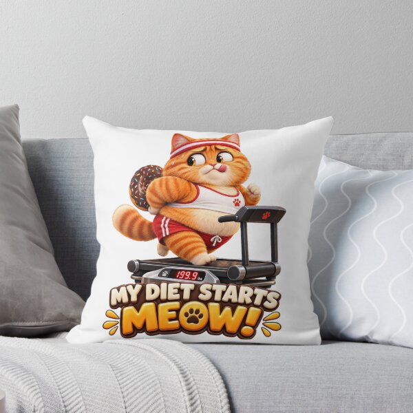 Item preview, My Diet Starts Meow Funny Chubby Cat designed and sold by cats-dogs1.