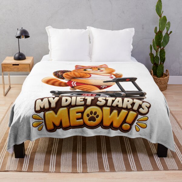 Item preview, My Diet Starts Meow Funny Chubby Cat designed and sold by cats-dogs1.