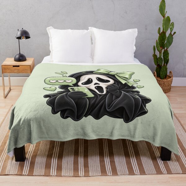 Item preview, Cute Spooky Ghost with Sage Green Bow designed and sold by DIB Designs – Express Your Style.