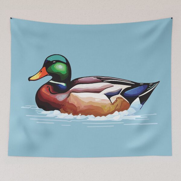 Item preview, Mallard Duck Colorful Mosaic Art Geometric Mallard Pet designed and sold by designmari.