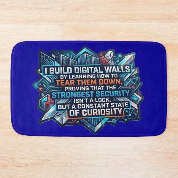 Item preview, I Build Digital Walls - Cybersecurity & Ethical Hacker Quote Sticker designed and sold by Nicolae-SCROCIOB-Shop.