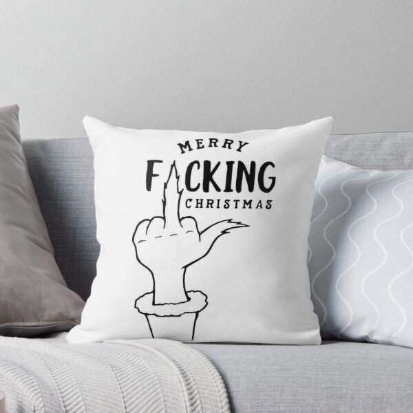Item preview, Merry F*cking Christmas Middle Finger Funny Grinch Hand designed and sold by LineArtForYou.