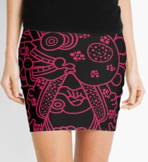 Aztec Skull Graphic Mini Skirt