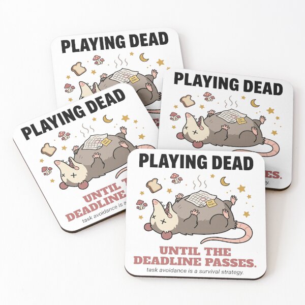 Item preview, Opossum Task Avoidance ADHD Humor: Playing Dead Until Deadline Passes designed and sold by Osmose-Studio.