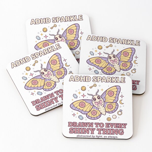 Item preview, ADHD Sparkle Moth Humor: Drawn to Every Shiny Thing Gift for Adults designed and sold by Osmose-Studio.