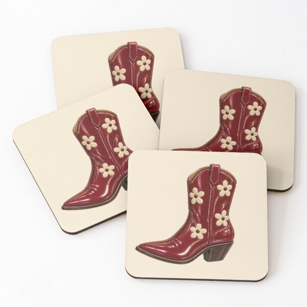 Item preview, Retro Red Cowboy Boot with Stars Glossy Western Cowgirl Aesthetic designed and sold by maddy017.