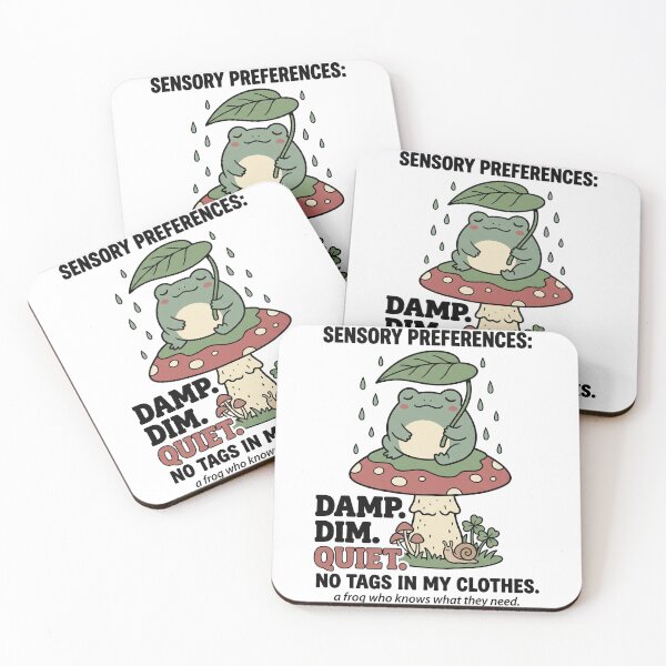 Item preview, Neurodivergent Frog Sensory Humor: Damp Dim Quiet Goblincore Gift designed and sold by Osmose-Studio.