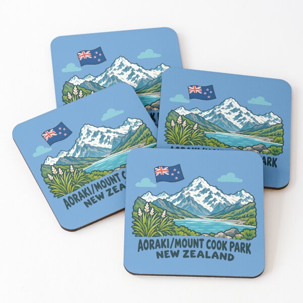 Item preview, Aoraki Mount Cook Park New Zealand Flag Cute City designed and sold by HowToCanadian.