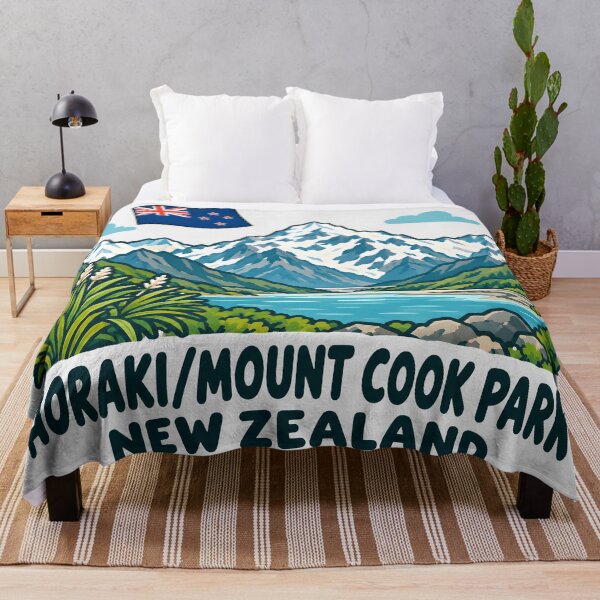 Item preview, Aoraki Mount Cook Park New Zealand Flag Cute City designed and sold by HowToCanadian.