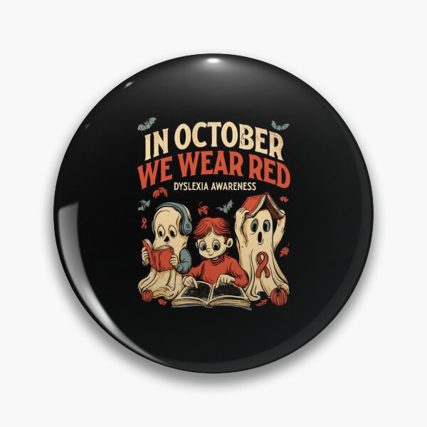 Item preview, In October We Wear Red - Dyslexia Awareness Halloween Design designed and sold by DyzioSupply.