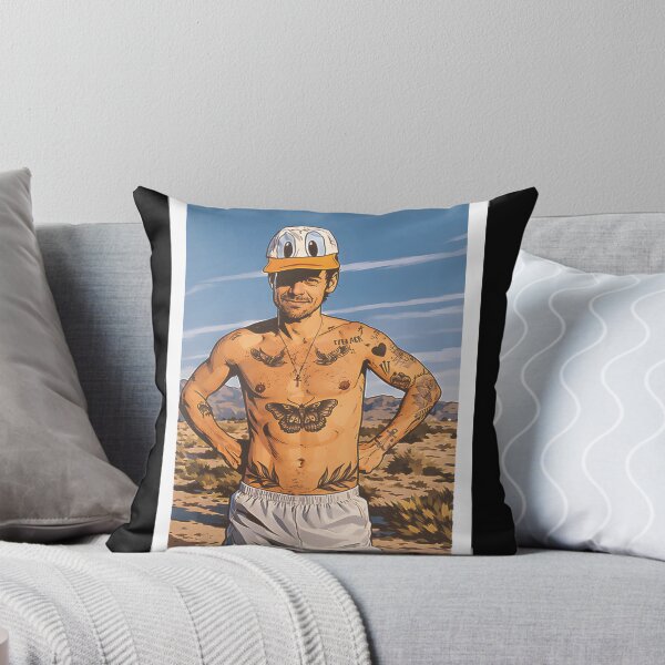 Item preview, Harry Styles Inspired Fan Art with Tattoos and Donald Duck Cap Illustration designed and sold by animeyshop.