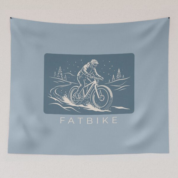 Item preview, Fat Biking Winter Cycling Snow Trail Mountain Sport Outdoor Graphic    designed and sold by KiwiRider.