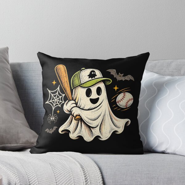Item preview, Funny Halloween Ghost Playing Baseball With Spooky Friends designed and sold by Moizento.