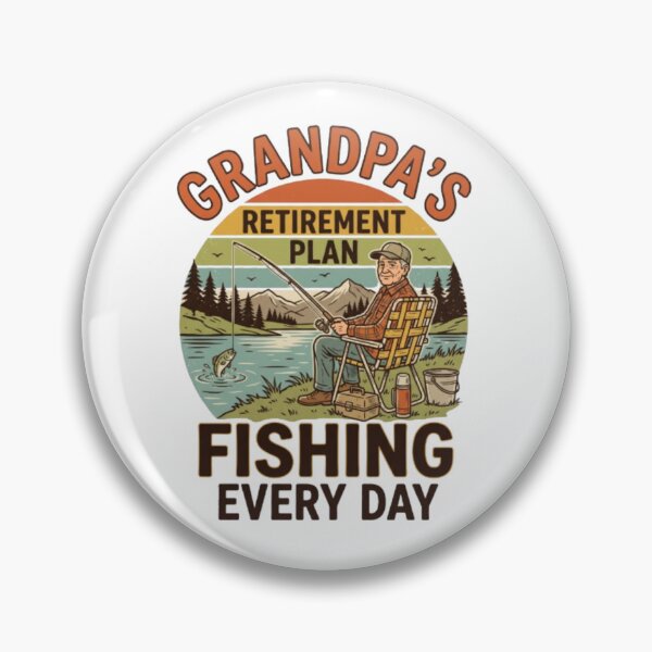 Item preview, Grandpa's Retirement Plan Fishing Every Day 70s Vintage designed and sold by urbinet.