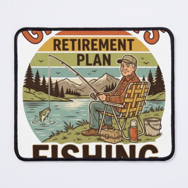 Item preview, Grandpa's Retirement Plan Fishing Every Day 70s Vintage designed and sold by urbinet.
