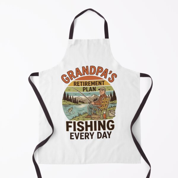 Item preview, Grandpa's Retirement Plan Fishing Every Day 70s Vintage designed and sold by urbinet.