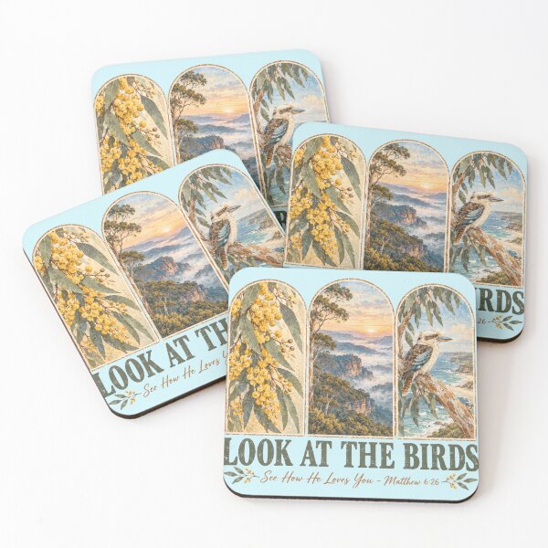 Item preview, Australian Kookaburra Look At The Birds Wattle Tee designed and sold by Yellowriversss.