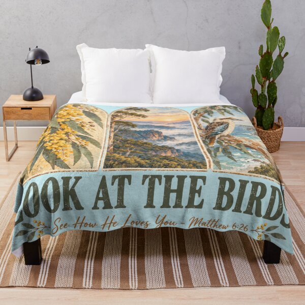 Item preview, Australian Kookaburra Look At The Birds Wattle Tee designed and sold by Yellowriversss.