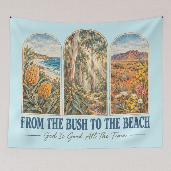 Item preview, From The Bush To Beach Banksia Eucalyptus Outback Tee designed and sold by Yellowriversss.