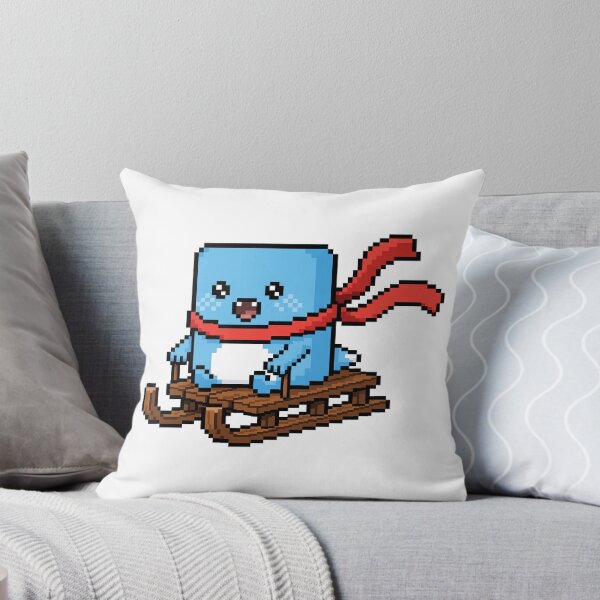 Item preview, Blubo Sledding Adventure - Cute Pixel Art Monster on a Wooden Sled designed and sold by BLUBO~.