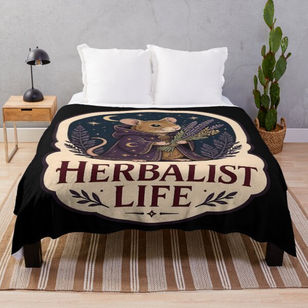 Item preview, Herbalist Life Funny Cottagecore Wizard Mouse Lavender designed and sold by PozivoPlus.