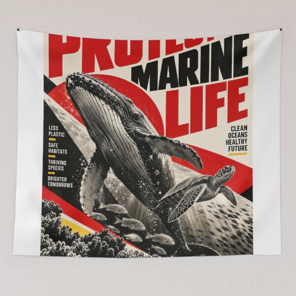 Item preview, Protect Marine Life Conservation Poster designed and sold by ForeverPrintsOK.