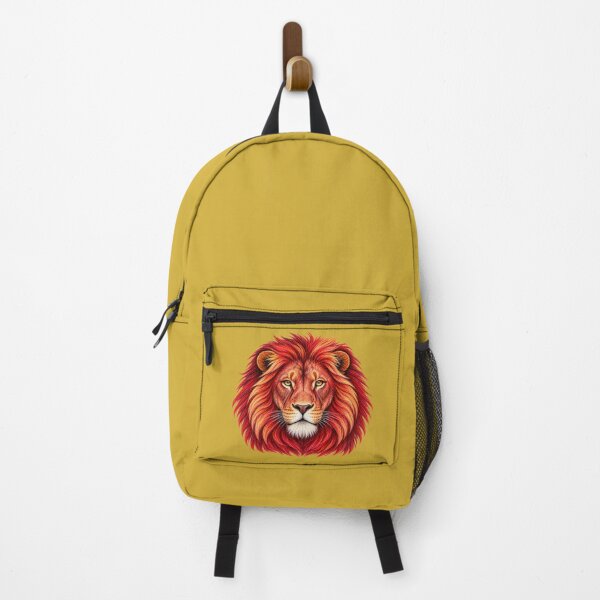 Item preview, Red and gold lion – Majestic lion's head designed and sold by JOANNASKAH.