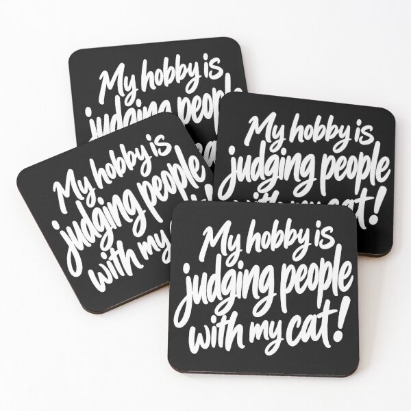 Item preview, My Hobby Is Judging People with My Cat – Funny Cat Lover Sarcastic Humor designed and sold by Trendably.