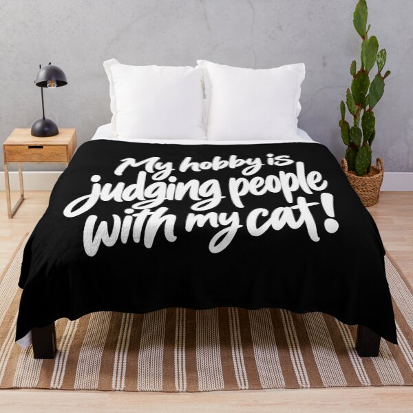 Item preview, My Hobby Is Judging People with My Cat – Funny Cat Lover Sarcastic Humor designed and sold by Trendably.