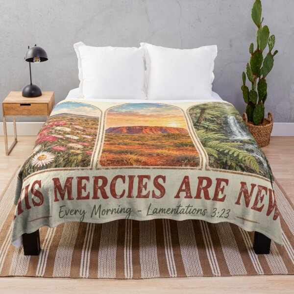 Item preview, Uluru His Mercies Are New Morning Australia Travel Tee designed and sold by Yellowriversss.