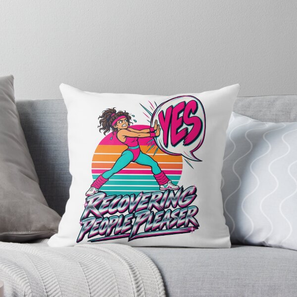 Item preview, Recovering People Pleaser Retro 80s Aerobics Workout Saying No Boundaries Self Care Humor designed and sold by North Shore Prints.