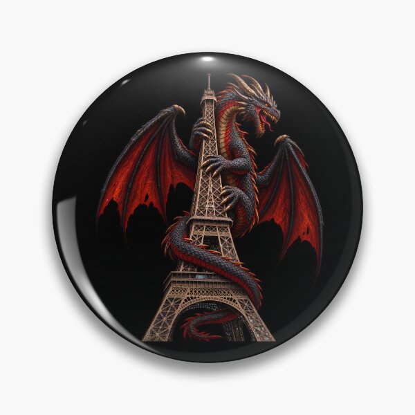Item preview, This is a design of a red dragon on the effiel tower designed and sold by RBBeachDesigns.