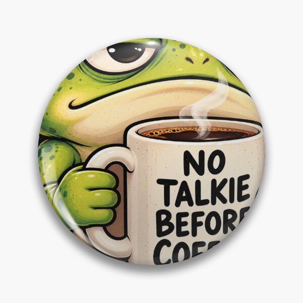 Item preview, Grumpy Frog No Talkie Before Coffee Funny Animal designed and sold by Ramonidaseal.