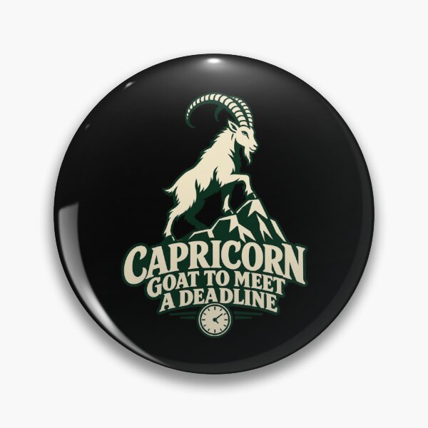 Item preview, Capricorn - Goat To Meet A Deadline designed and sold by Good Mood Foundry.