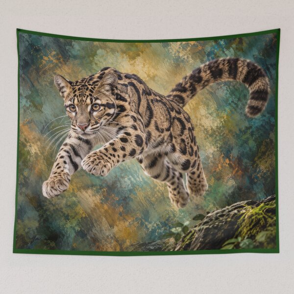 Item preview, Jumping Clouded Leopard designed and sold by Elisabeth Lucas.