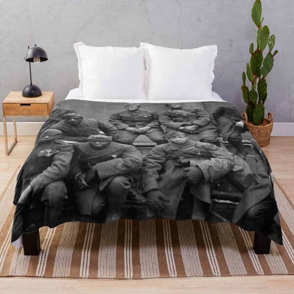 Item preview, WWI African American Members of the all black regiment Harlem Hellfighters in 1919 vintage black and white photograph designed and sold by Astrid Arkhangelsky.