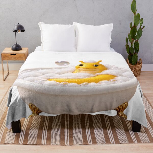 Item preview, Cheerful Banana Slug Bathtub designed and sold by Sillytoe.