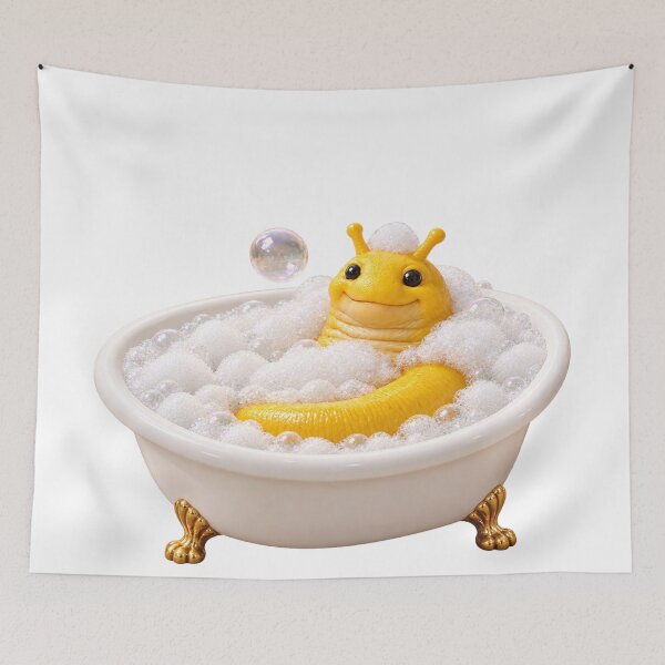 Item preview, Cheerful Banana Slug Bathtub designed and sold by Sillytoe.