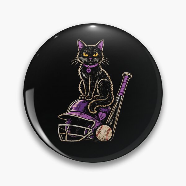 Item preview, Retro Black Cat Baseball Helmet Vintage Sport designed and sold by Moizento.