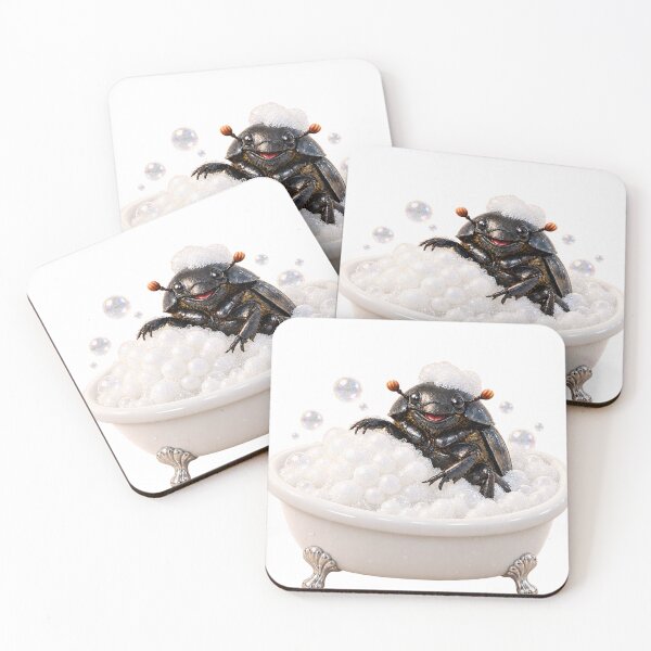 Item preview, Bubbly Dung Beetle Bathtub designed and sold by Sillytoe.