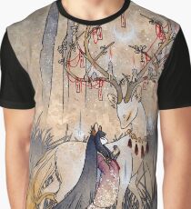 The Wish - Kitsune Fox Deer Yokai Graphic T-Shirt