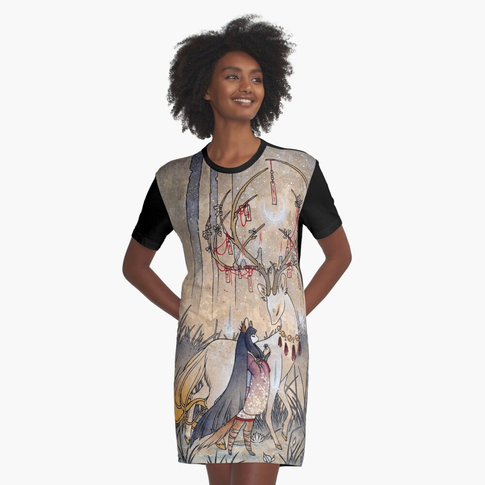 Item preview, Graphic T-Shirt Dress designed and sold by TeaKitsune.