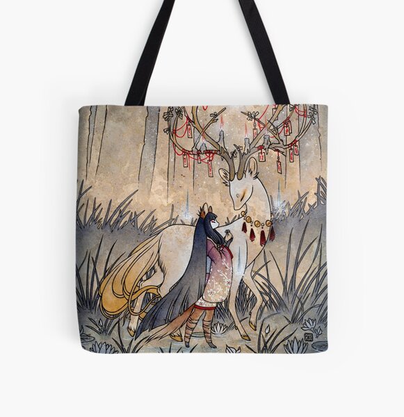 The Wish - TeaKitsune Fox Yokai All Over Print Tote Bag