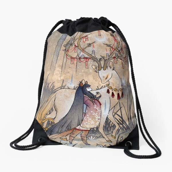 The Wish - TeaKitsune Fox Yokai Drawstring Bag