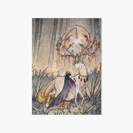 The Wish - TeaKitsune Fox Yokai Art Board Print