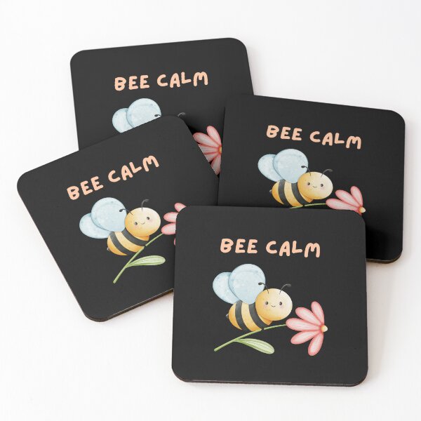 Item preview, Bee Calm - Cute Kawaii Bee on a Flower designed and sold by ZenReiArt.